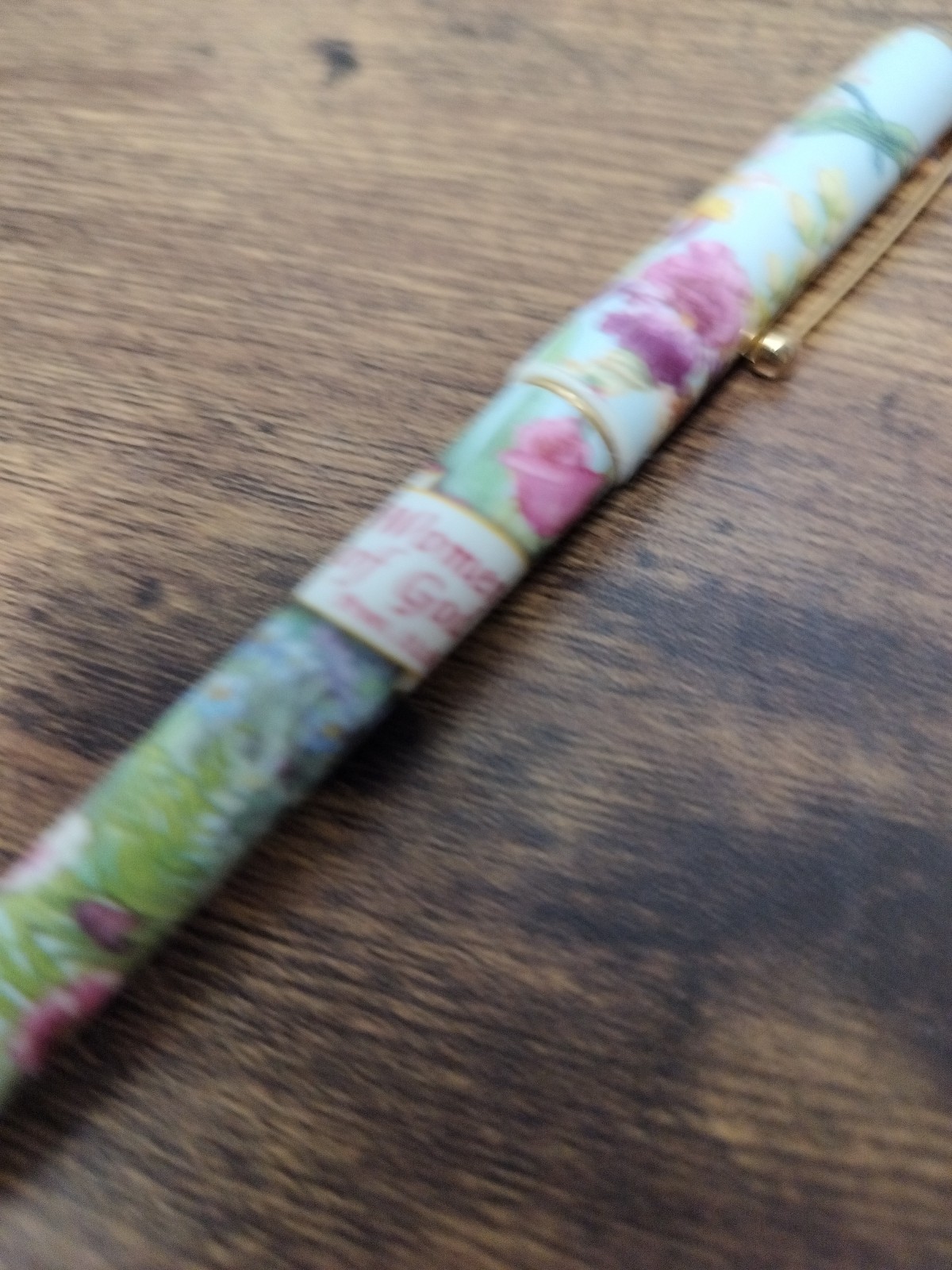Micro Ceramic Pen Floral Design Dried Ink