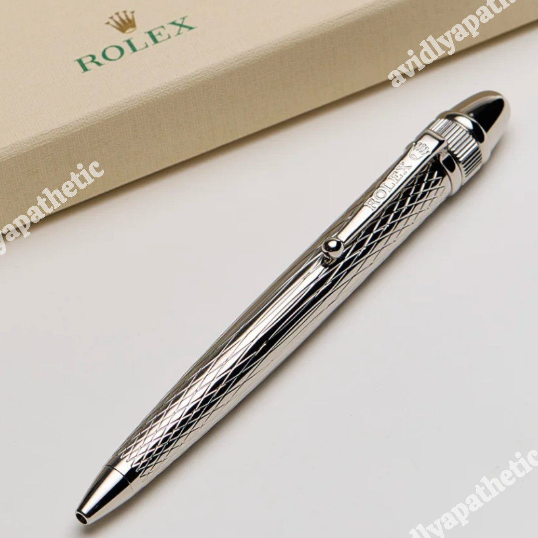 HOT Rolex Silver Diamond Style Palladium Finish Ballpoint Pen – New in Box
