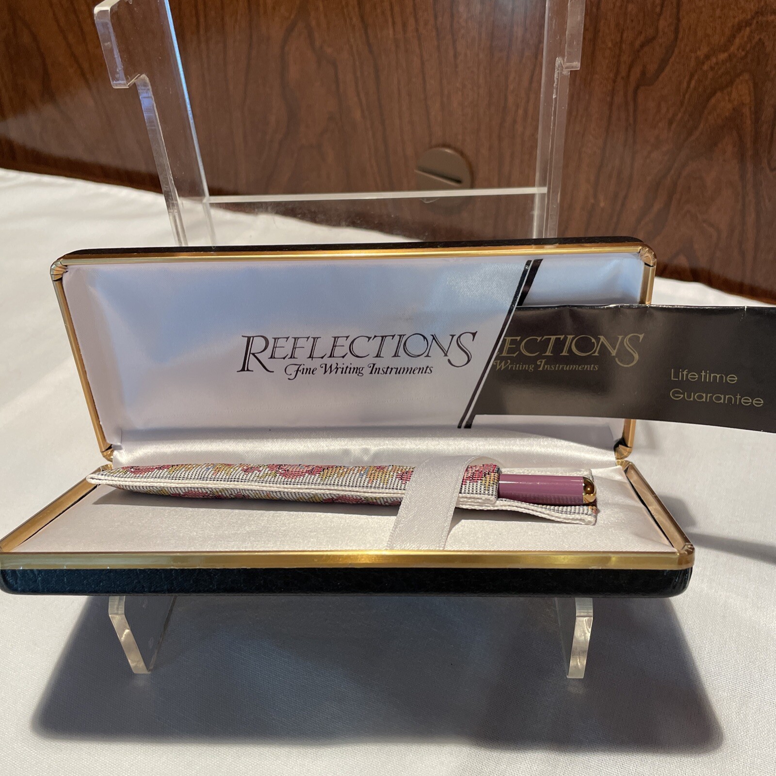 NEW Reflections Fine Writing Instruments Pen W/ Case Cover and Paperwork