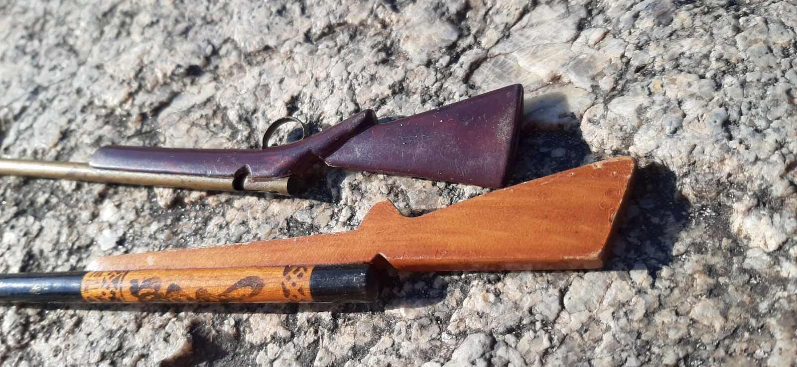2 ballpoint pens. USSR. One of plastic and metal. one wooden. in the form of a r
