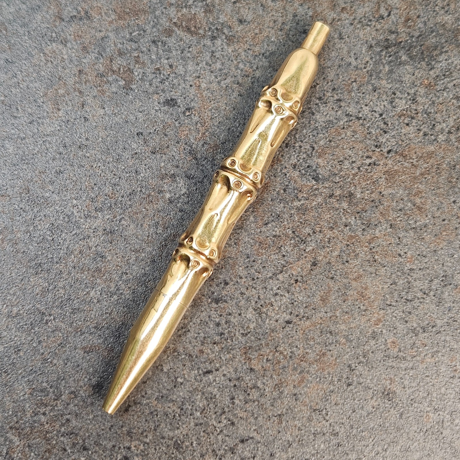 Vintage 1940’s Louis Tamis Bamboo Pen 14K Solid Yellow Gold Executive Stationary