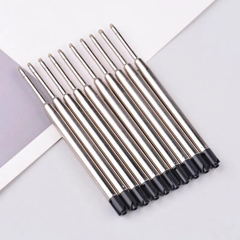 10x Ballpoint Pen Refills Compatible with Tactical Pens – Black Medium Point