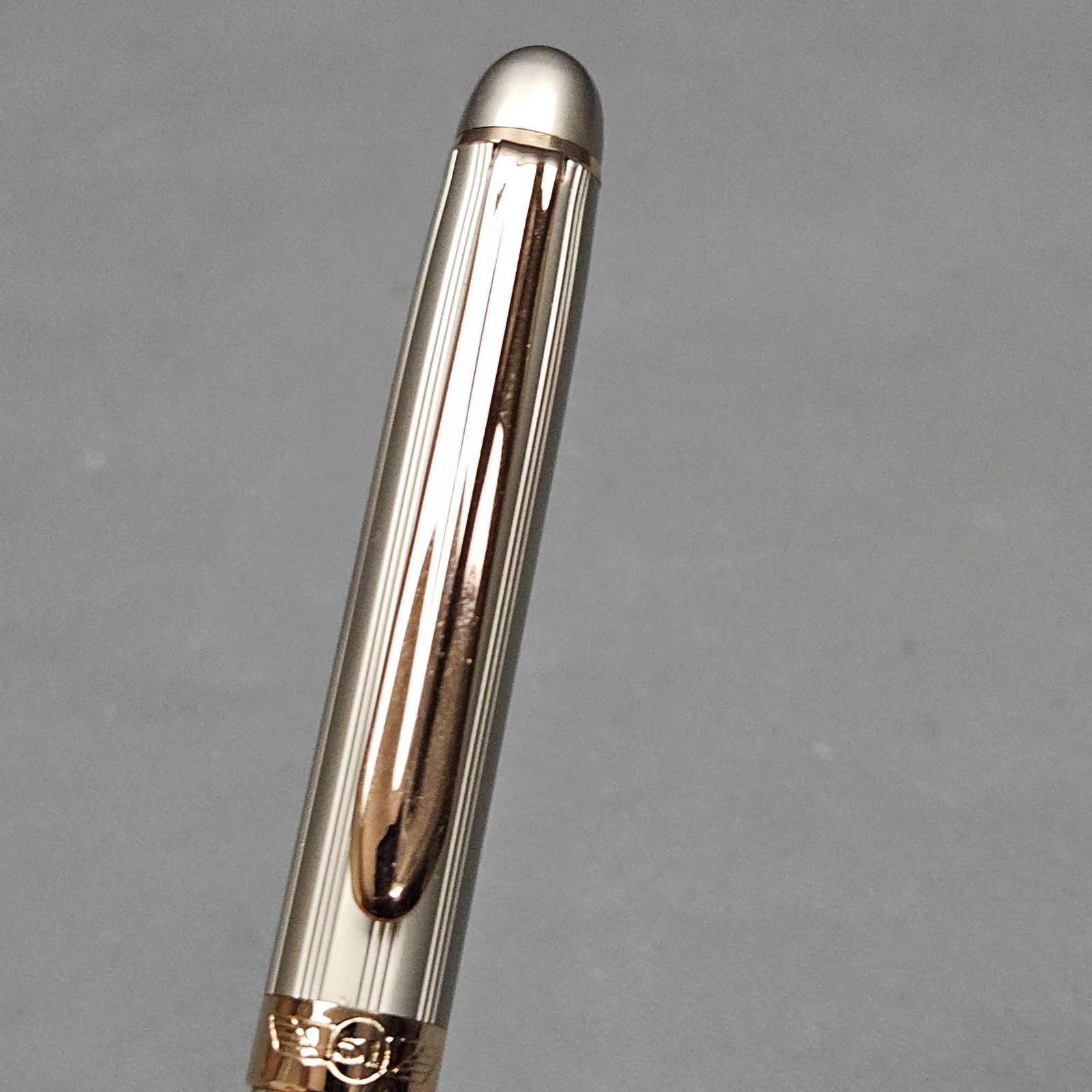 Retro 51 1951 MBP212 Nickel Ballpoint Pen Gold Trim Black Ink Wood Case Taiwan