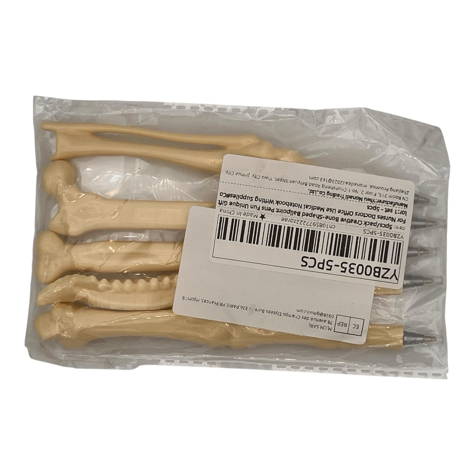 5pcs Bone Shape Ballpoint Pens Set – Nurse Doctor Medical Student Gift