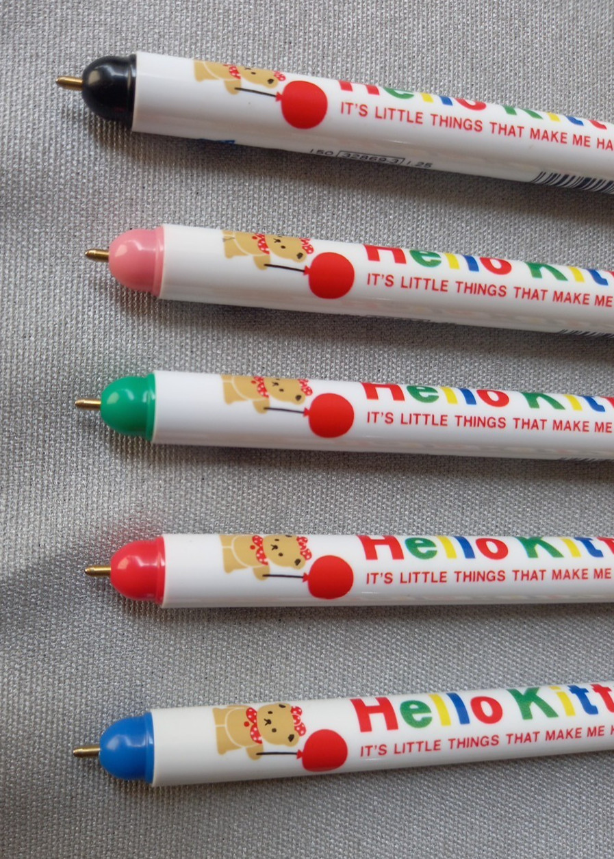 SANRIO Ballpoint Pen «Hello Kitty» Clip&Cap in 5 color (Charms on Clip).