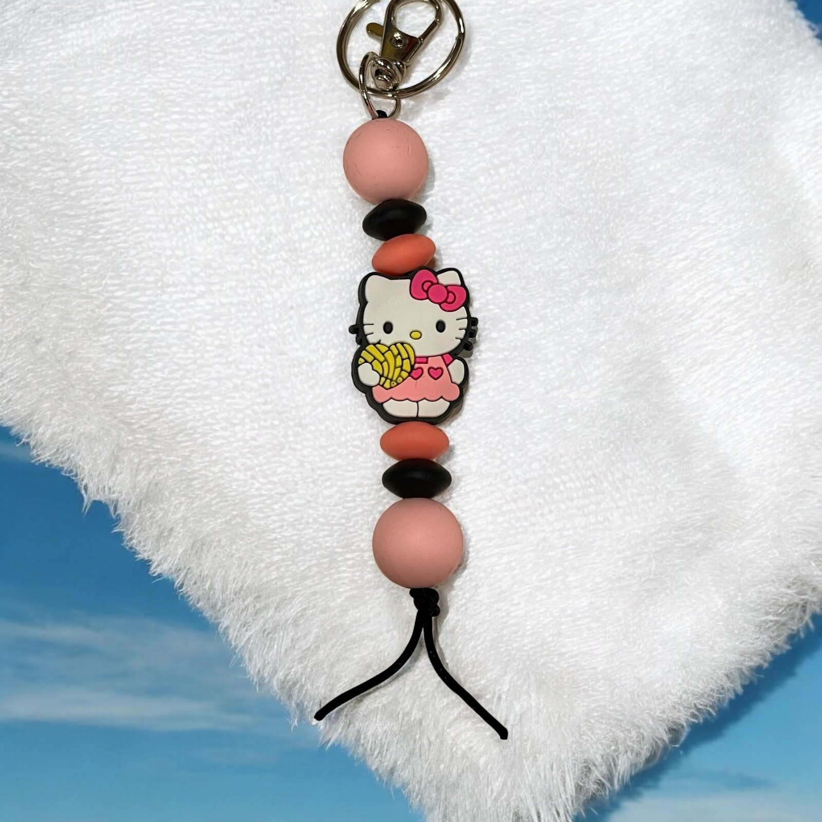 Bundle: Fun Hand Beaded Hello Kitty Pen & Key Chain