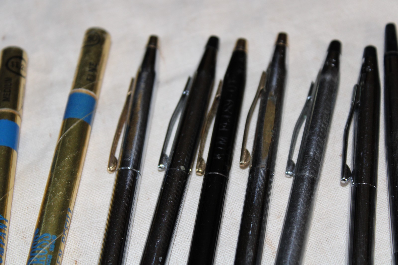 Lot of 6 CHROME 1 BLACK CROSS Ballpoint Pens, AND SUNDRY (NEW) REFILLS