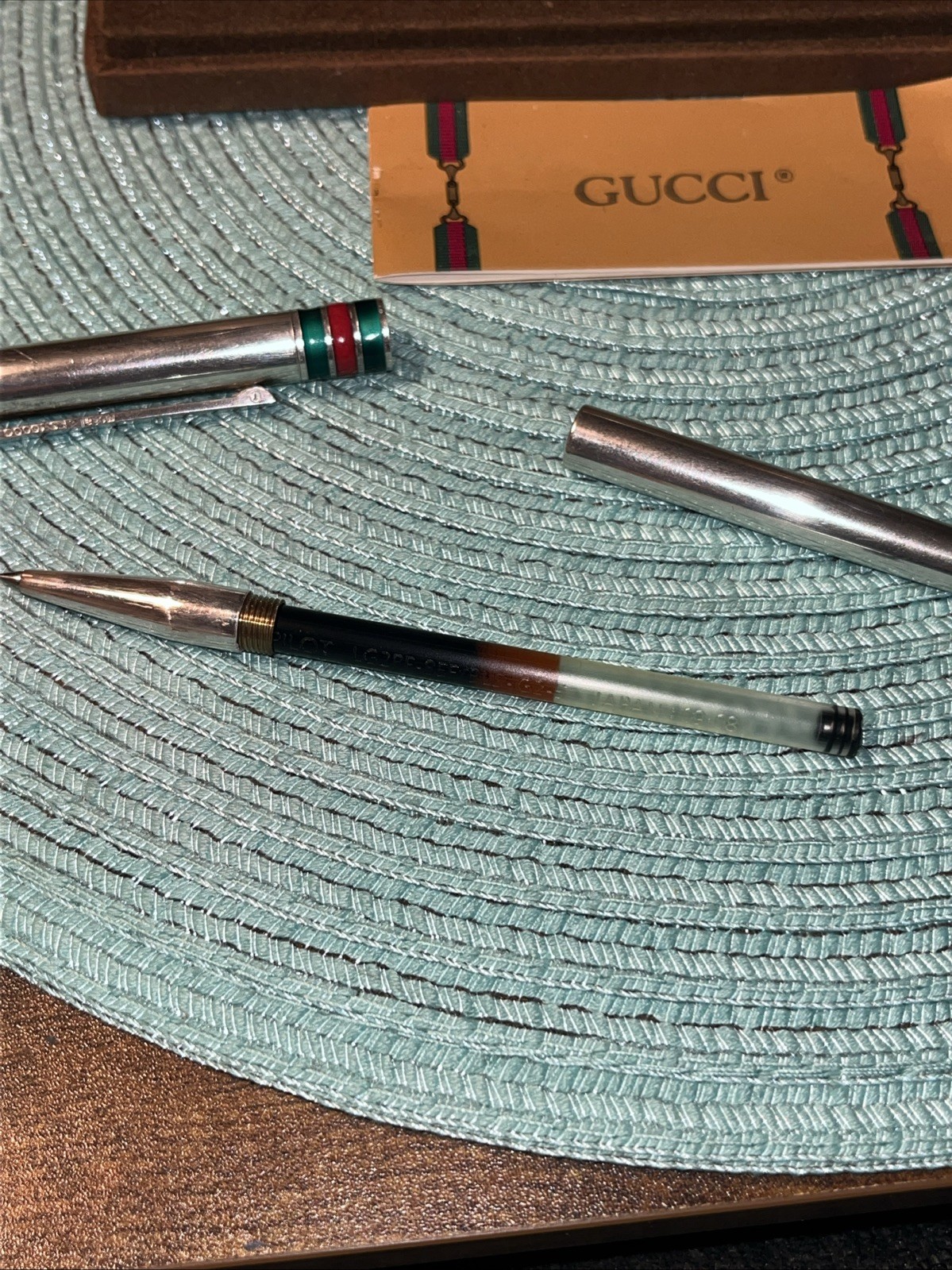 Vintage Gucci FS-10000 Solid Sterling Silver Ballpoint Pen – Working Box Papers