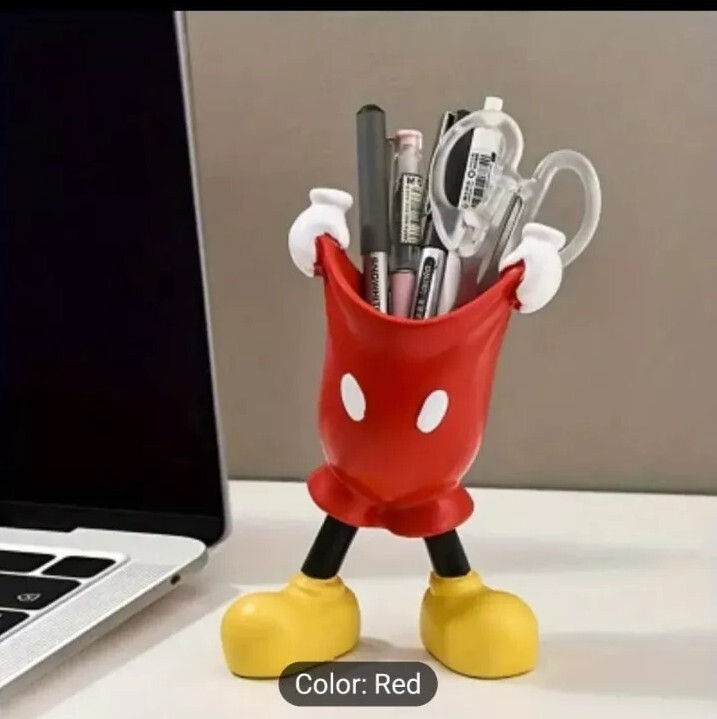 Us Seller New Mickey Mouse Planter Pot / Brush, Pen, Pencil Holder, Desk Decor