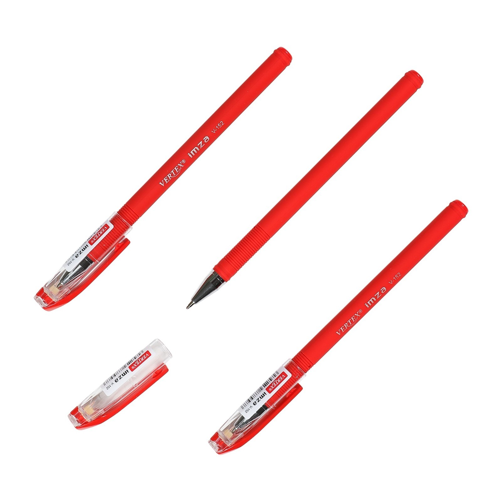 VERTEX IMZA Gel Pens Set 1.0mm Red Germany Ink Bulk 10 Boxes x 10 Pcs (100 Pens)