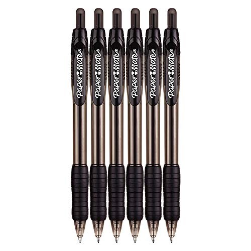 Paper Mate Profile Retractable Ballpoint Pens, 1.4mm, Bold 6 Count (Pack of 1)