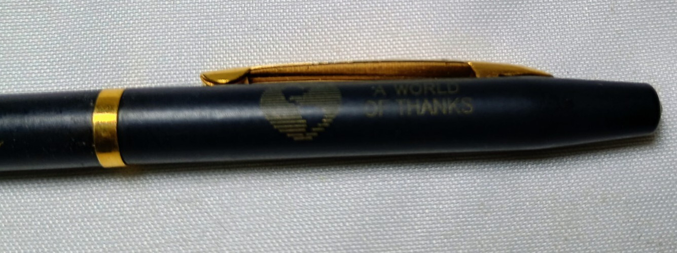 VTG – Myron Gold Trim Ballpoint Pen w/QAD Software Development Logo – SHIPS FREE