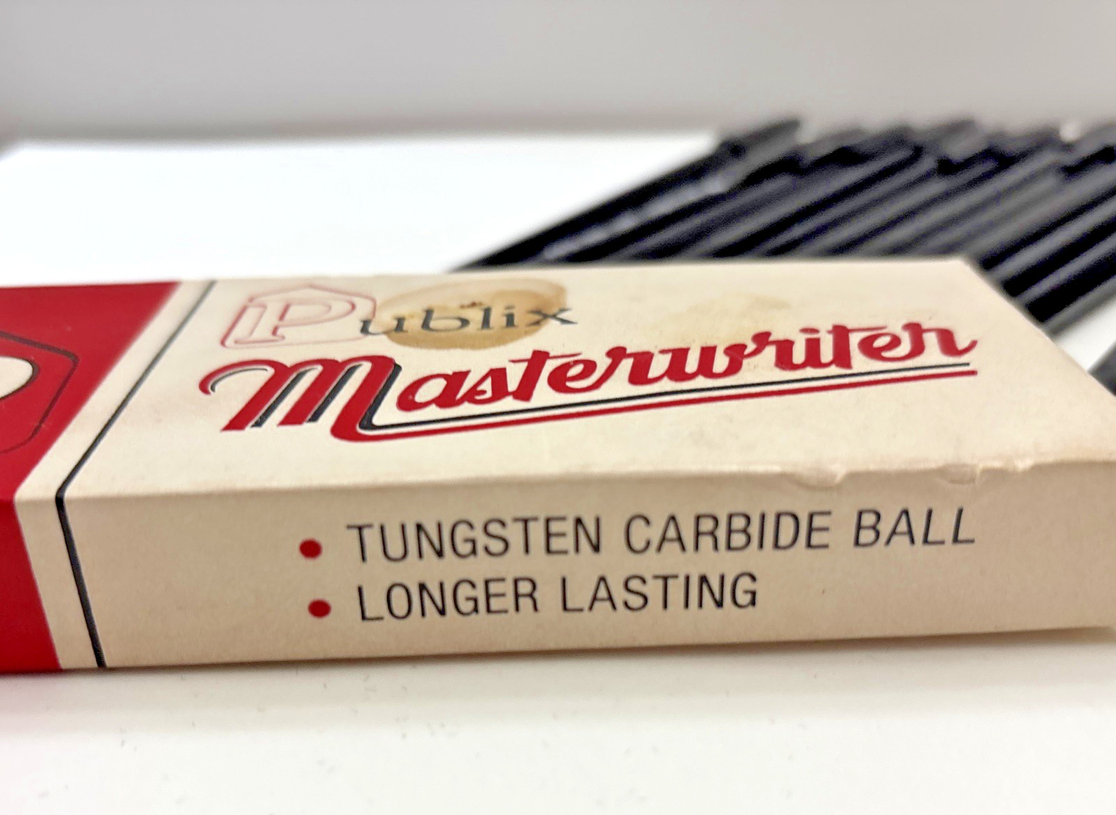 Publix Masterwriter Pens Office Supplies Box Chicago IL Vtg Dried Up Non-Working