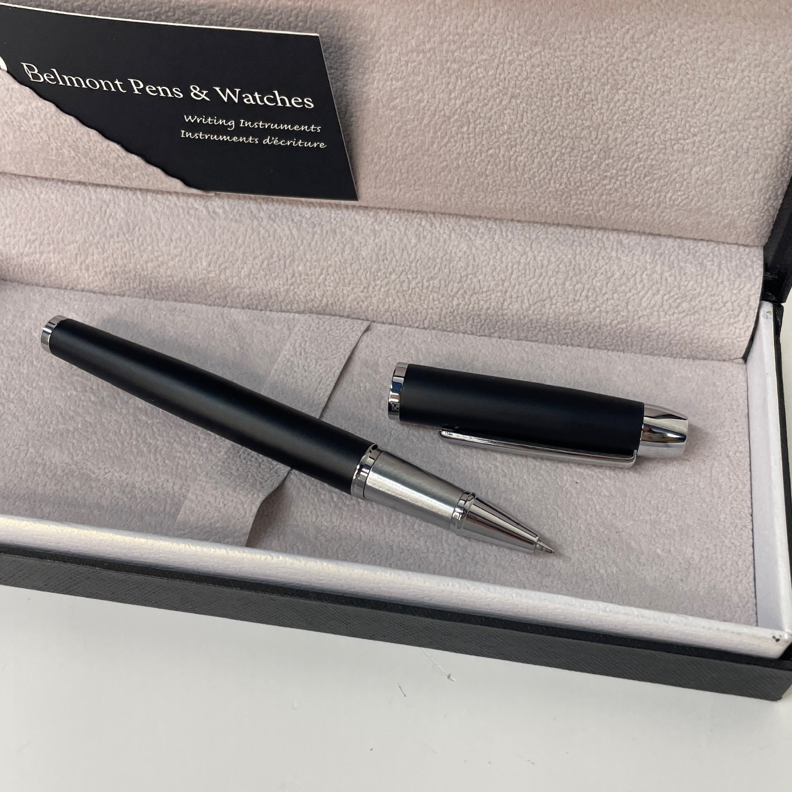 Belmont Rollerball Ballpoint Pens «Jonair» Custom Branded w/ Cases – SET OF 10