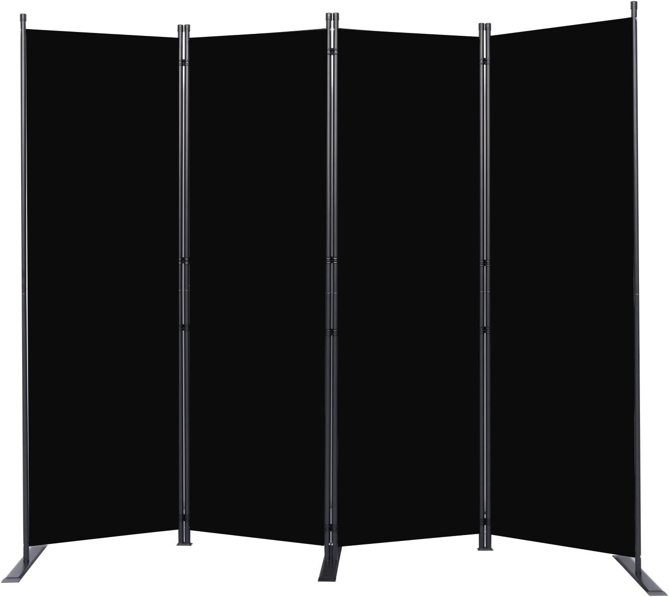 Biombo separador plegable 4 paneles 6FT, divisor de habitación portátil, Nuevo