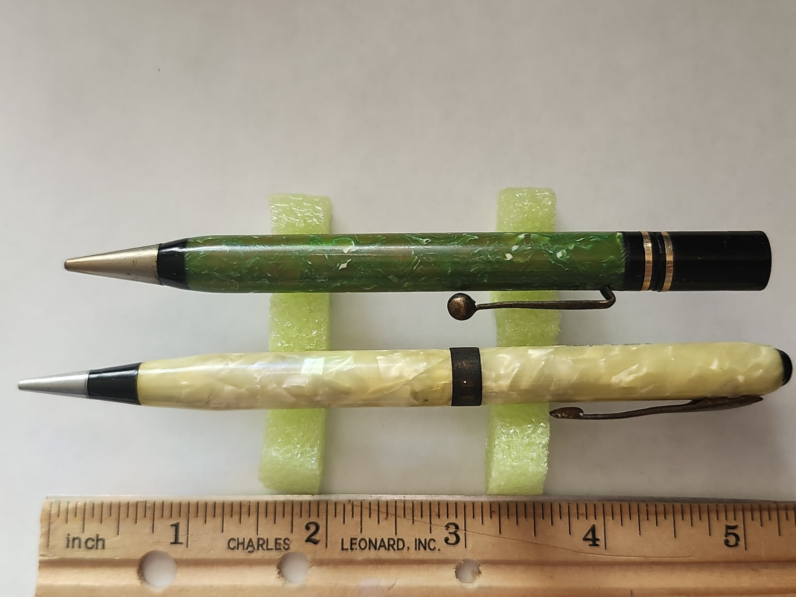 Vtg Faux Mother Of Pearl & Celluloid Pen Thomas D Murphy Co. Red Oak, IA Sample