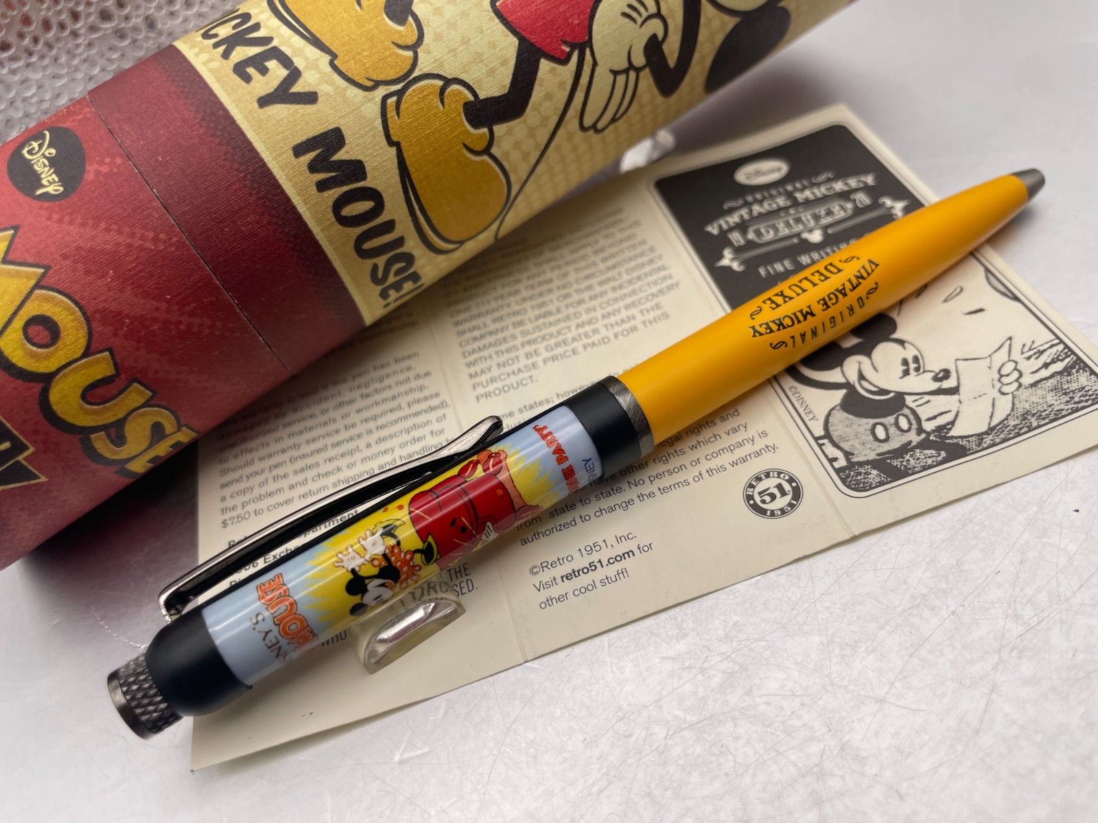 Retro 51 1951 Vintage Mickey Deluxe Mouse Ballpoint Pen Whoopee Party MMFD-10