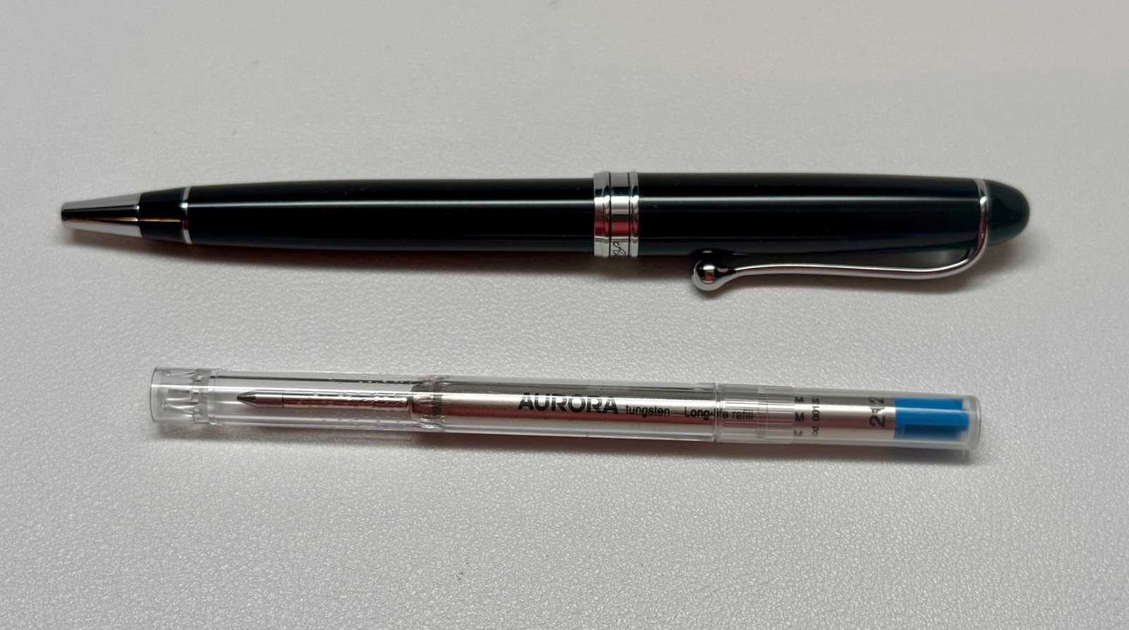 Aurora Ballpoint Pen – Black Resin – Made in Italy – New Genuine Aurora Refill