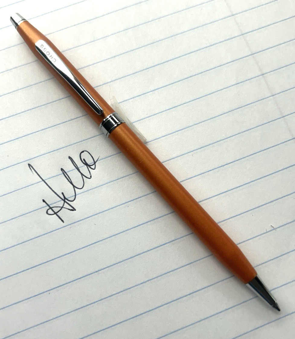 Cross Century Classic Orange Black Ink Writing Ballpoint Pen