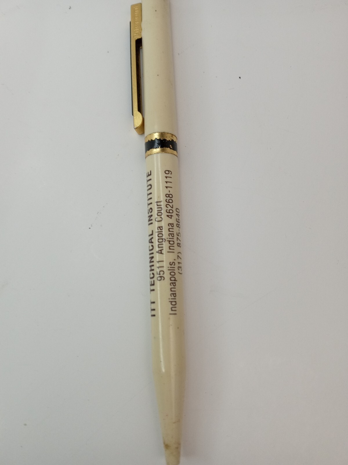 Vintage Ritepoint Retractable Ink Pen ITT Technical Institute Advertising