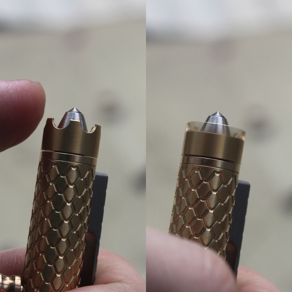 EDC Brass Bolt Action Ballpoint Pen Signature Writing Pen with Fidget Spinner