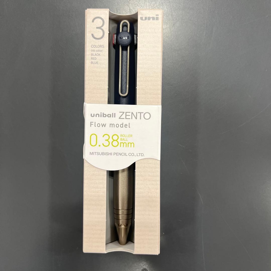 UNI UNIBALL ZENTO FLOW MODEL 3 COLOR BALL PENS #515ed2