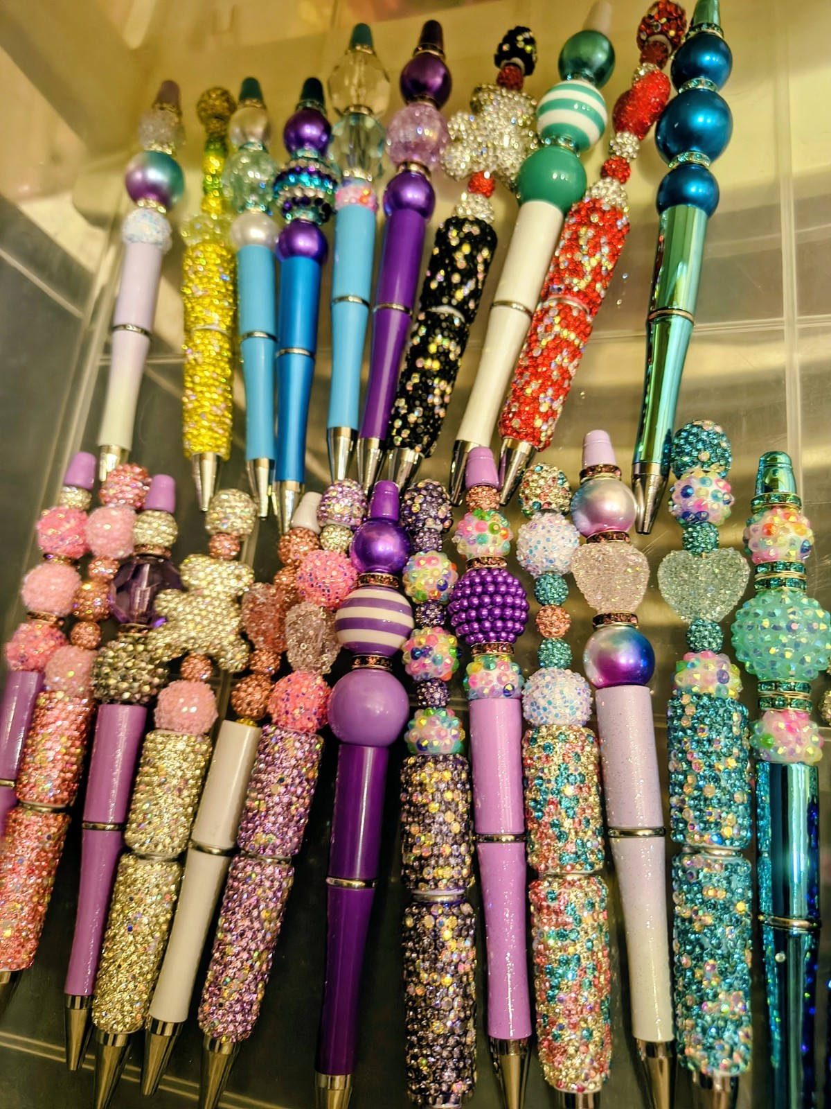 One Rhinestone Beaded Pen Handmade Kawaii Mystery Random Luck Of The Draw