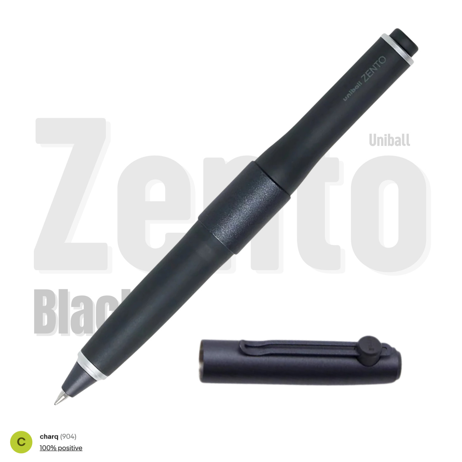 Mitsubishi Pencil Uniball Zento Signature Model Metallic Black 0.5mm