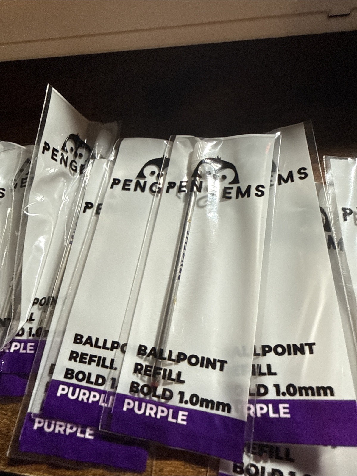 PenGems Pen with Gem – 16 Ball point Refill Bold 1.0MM PURPLE
