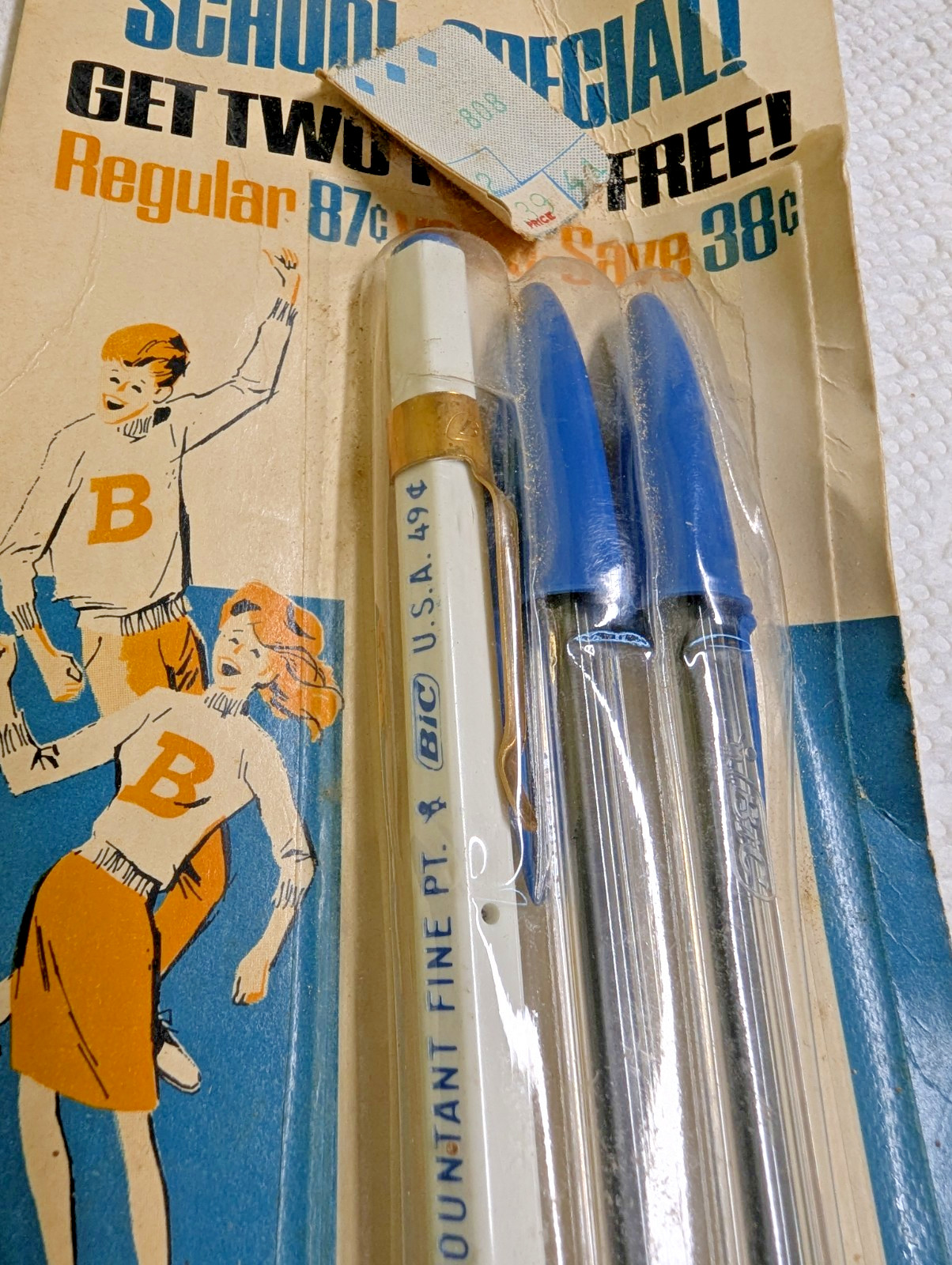 BIC School Special Pen Set 1970s BIC AF-49 + 2 standard New Old Stock WOW