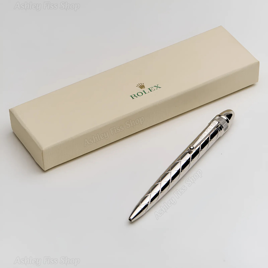 Rolex Silver Ballpoint Pen Novelty Gift Set Rare Luxury VIP Collectible