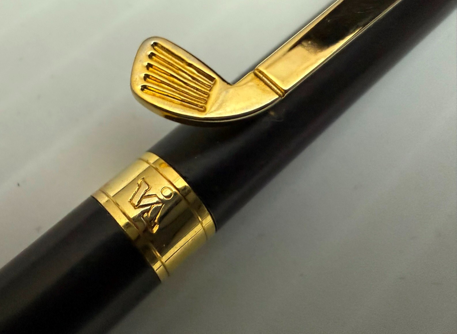 o’o’o . Vintage . . Ballpoint PEN . . GOLF CLUB Pocket Clip .. Cross-Like Refill