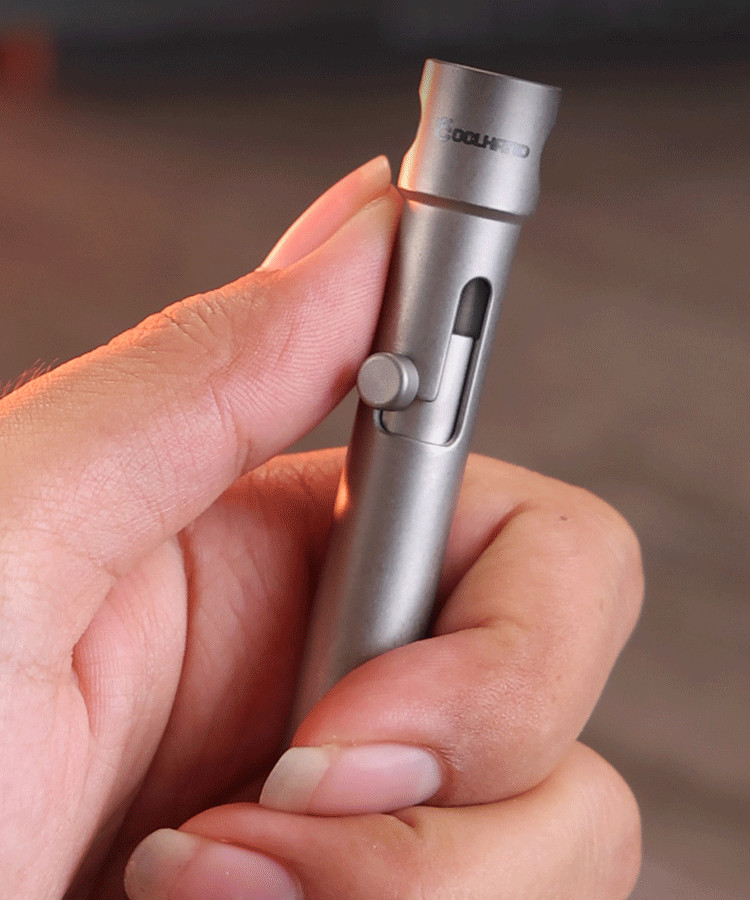 EDC Titanium Practical Pocket Pen Working Signature Ballpoint Pen with 5 Refills