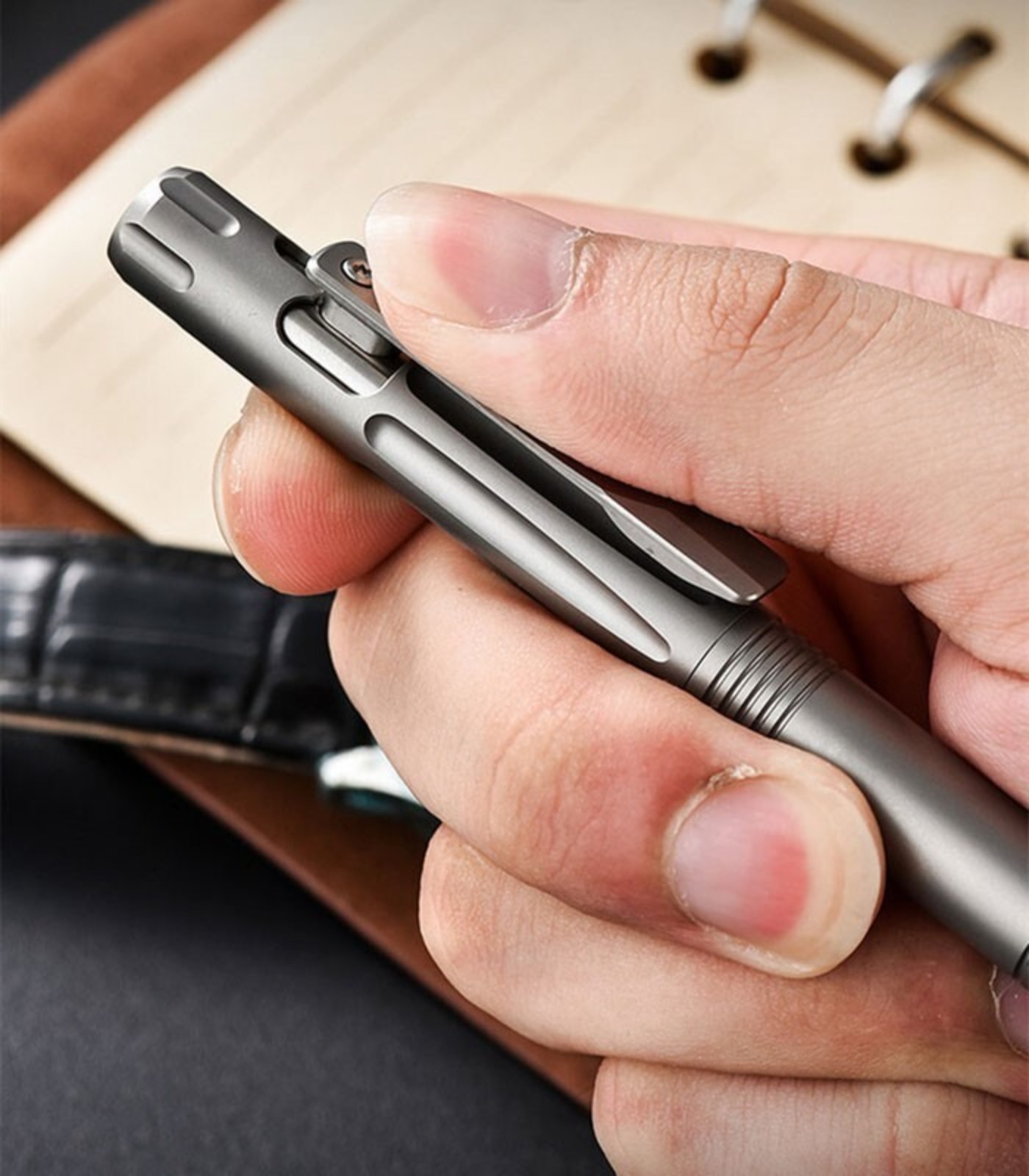 Titanium Alloy Pocket Ball Pen Tactical Signature Ballpoint Pen Outdoor EDC Tool