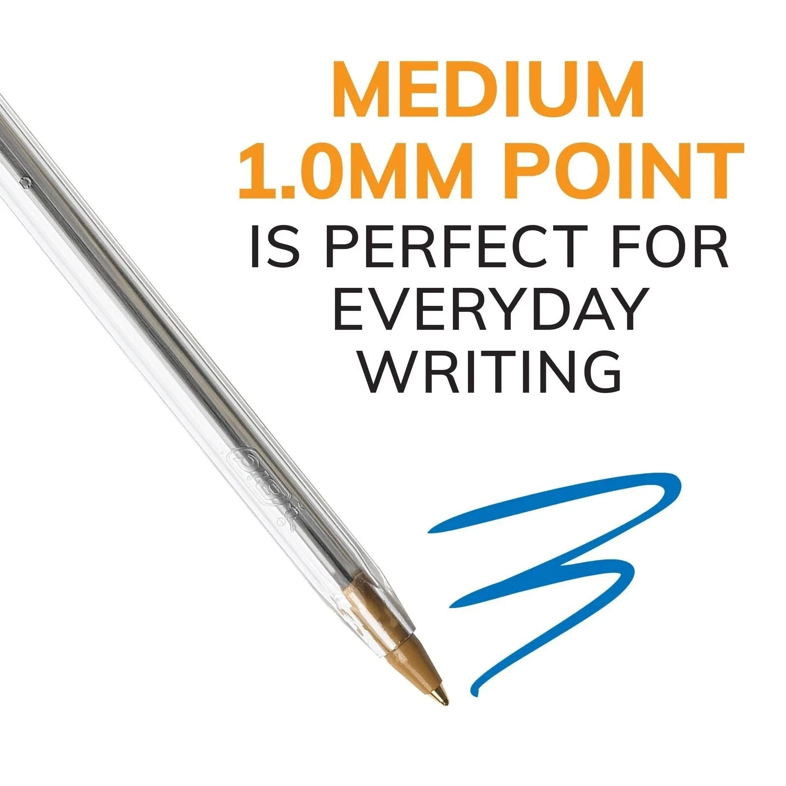 Pack of 10 Ballpoint Pen – Blue Ink Ball Point Pens for Office Writing School