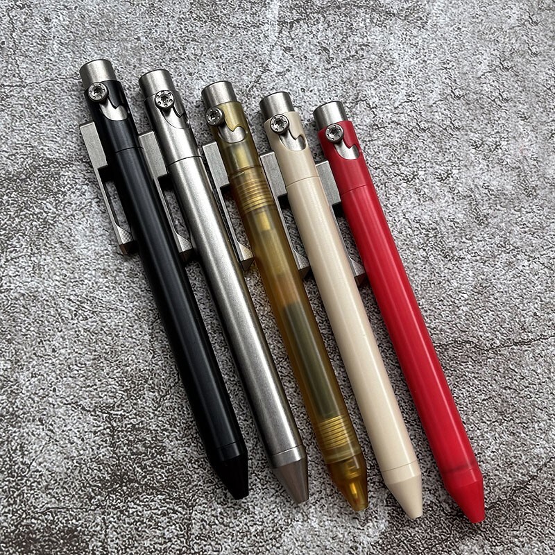 New EDC Titanium Alloy + POM / PEEK / PEI Pocket Pen Ballpoint Signature Gel Pen