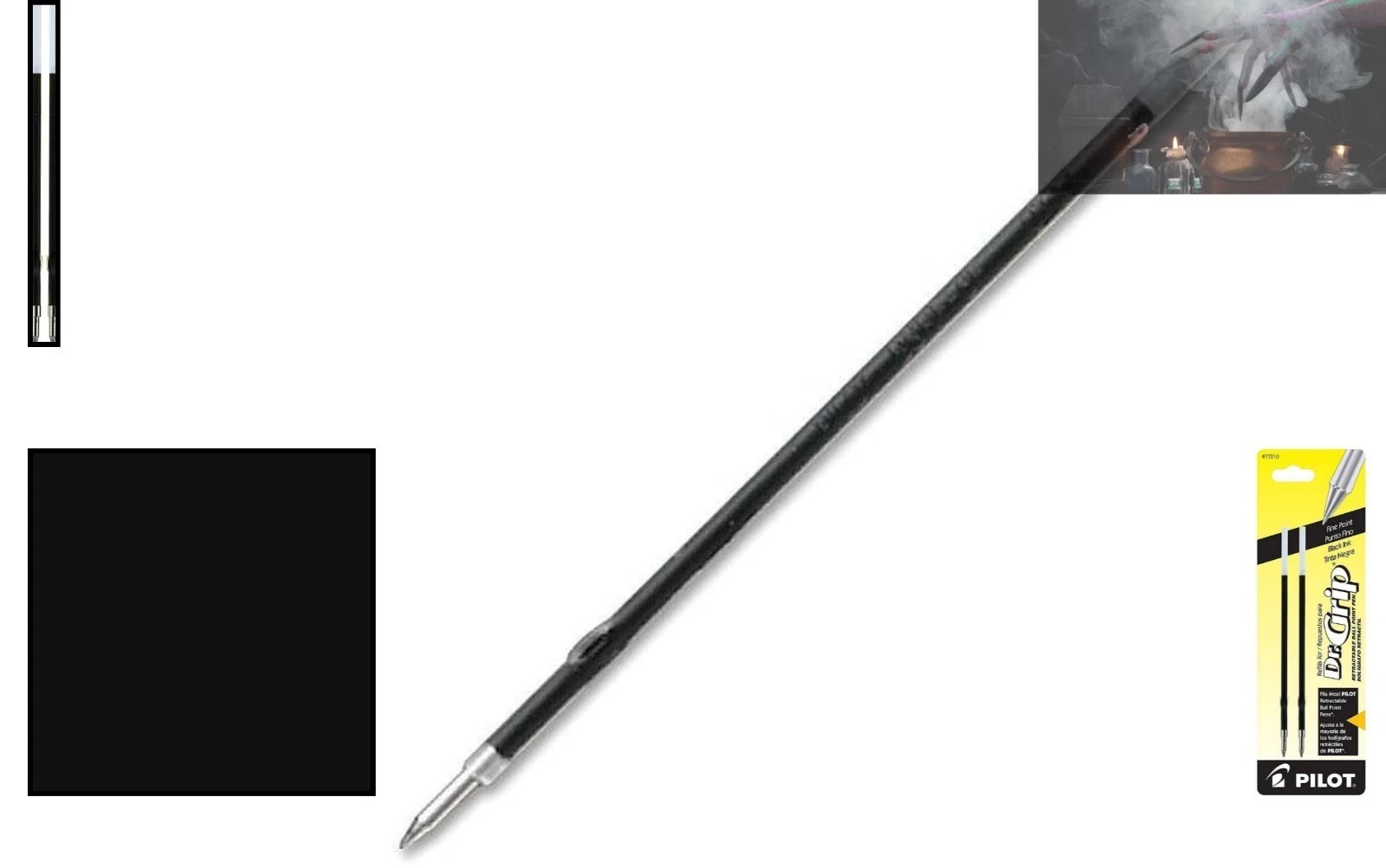 Professional Dr. Grip Ballpoint Ink Refills, Fine Point, 2-Pack – Black Ink