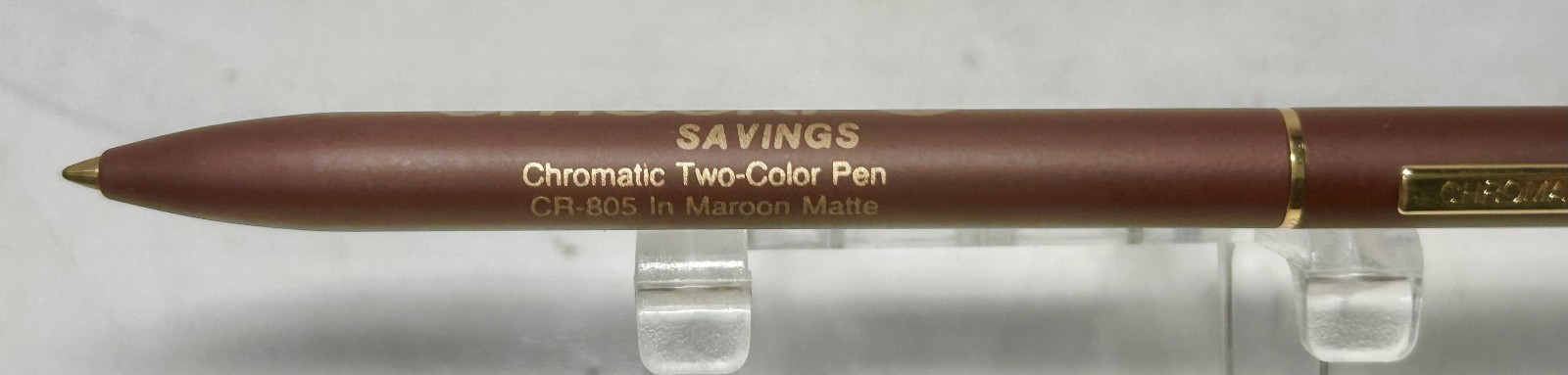 1987 Ritepoint CHROMATIC STANDARD 2-Color Salesman Sample CR-805 Advertising Pen