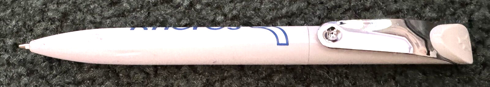Khoros Branded Twist Activated White Ballpoint Pen with Black Ink