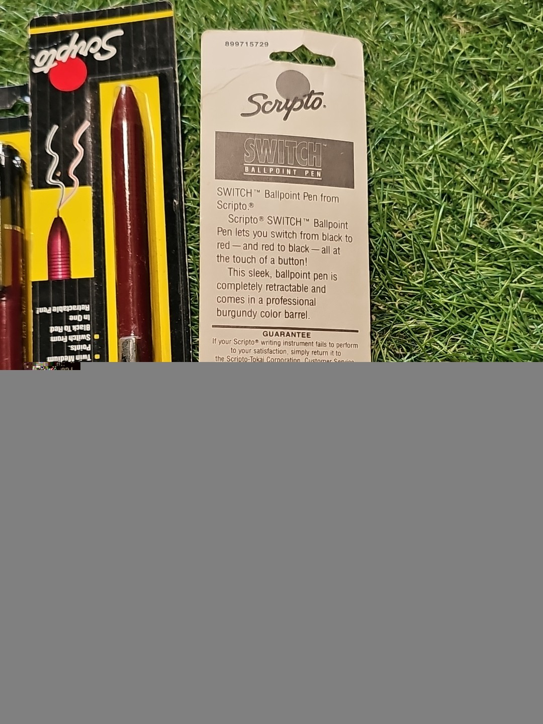 7 NOS Vintage 1991 Scripto SWITCH Retractable Two Color Ballpoint Pen Black Red