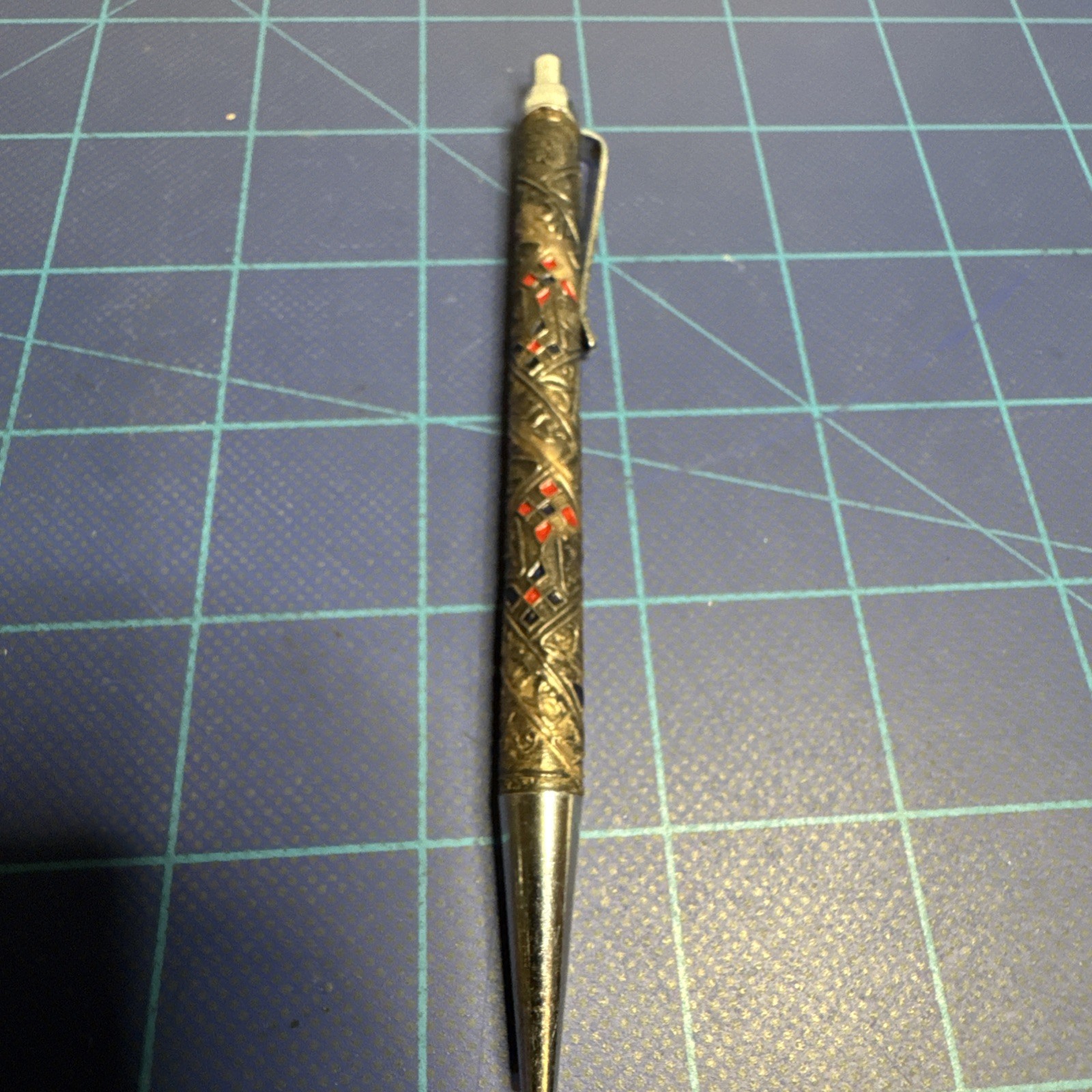 Vtg 1960’s Globus Ball Point Pen Tribes of Israel Sterling Silver 925/enamel