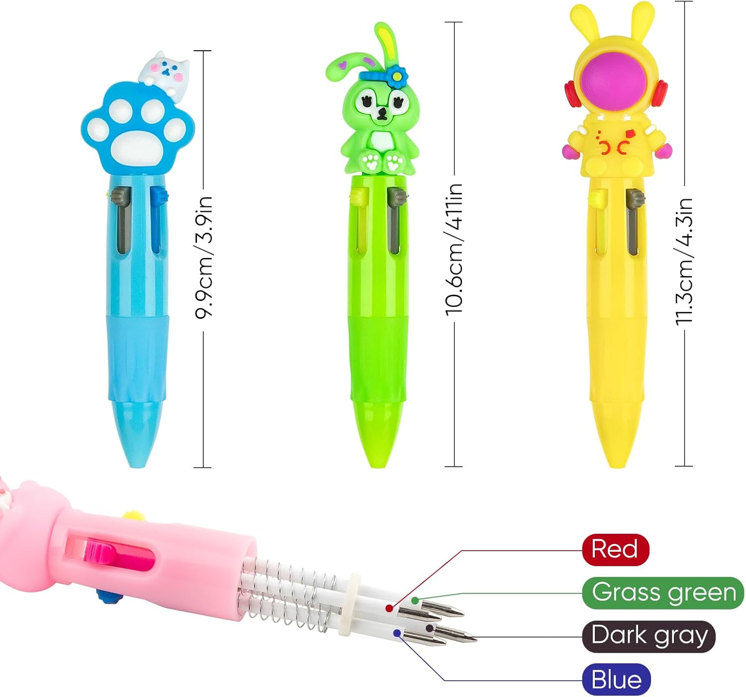 Multicolor Pen in One – Cute Pens for Kids – 42-Pack Multicolor Pens, Perfect fo