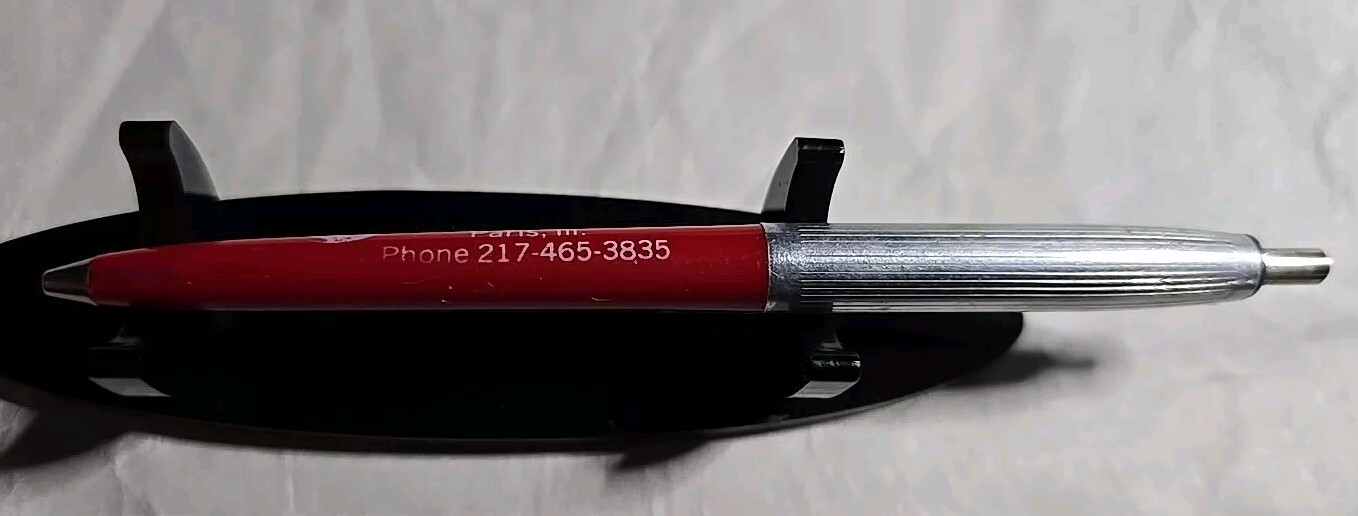 VTG Ball Point Pen Illinois Auction Comm. Co. Paris Illinois