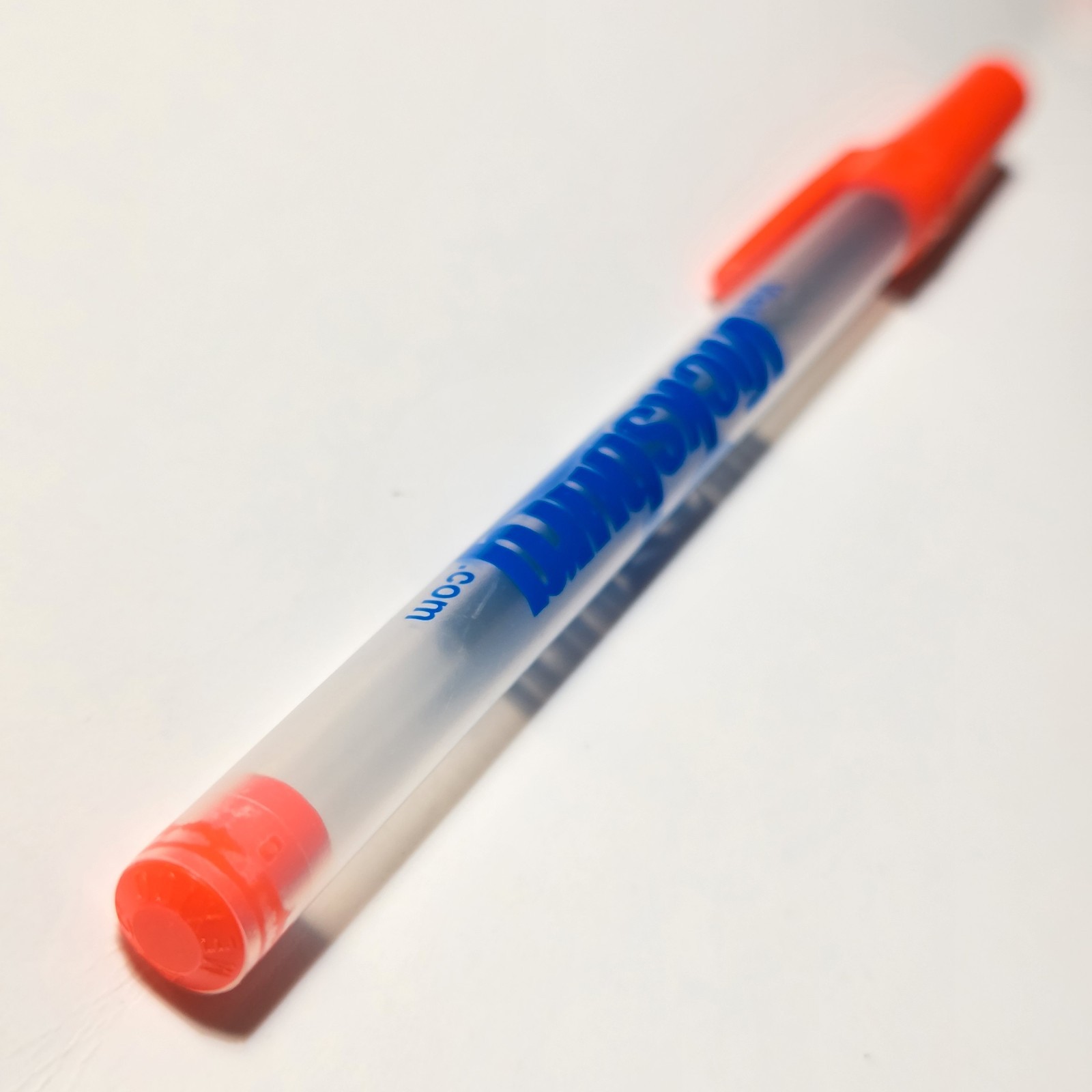 Vintage Bic Stick Ice F-27 Translucent Ballpoint Pen Advertising Vicksburg MS