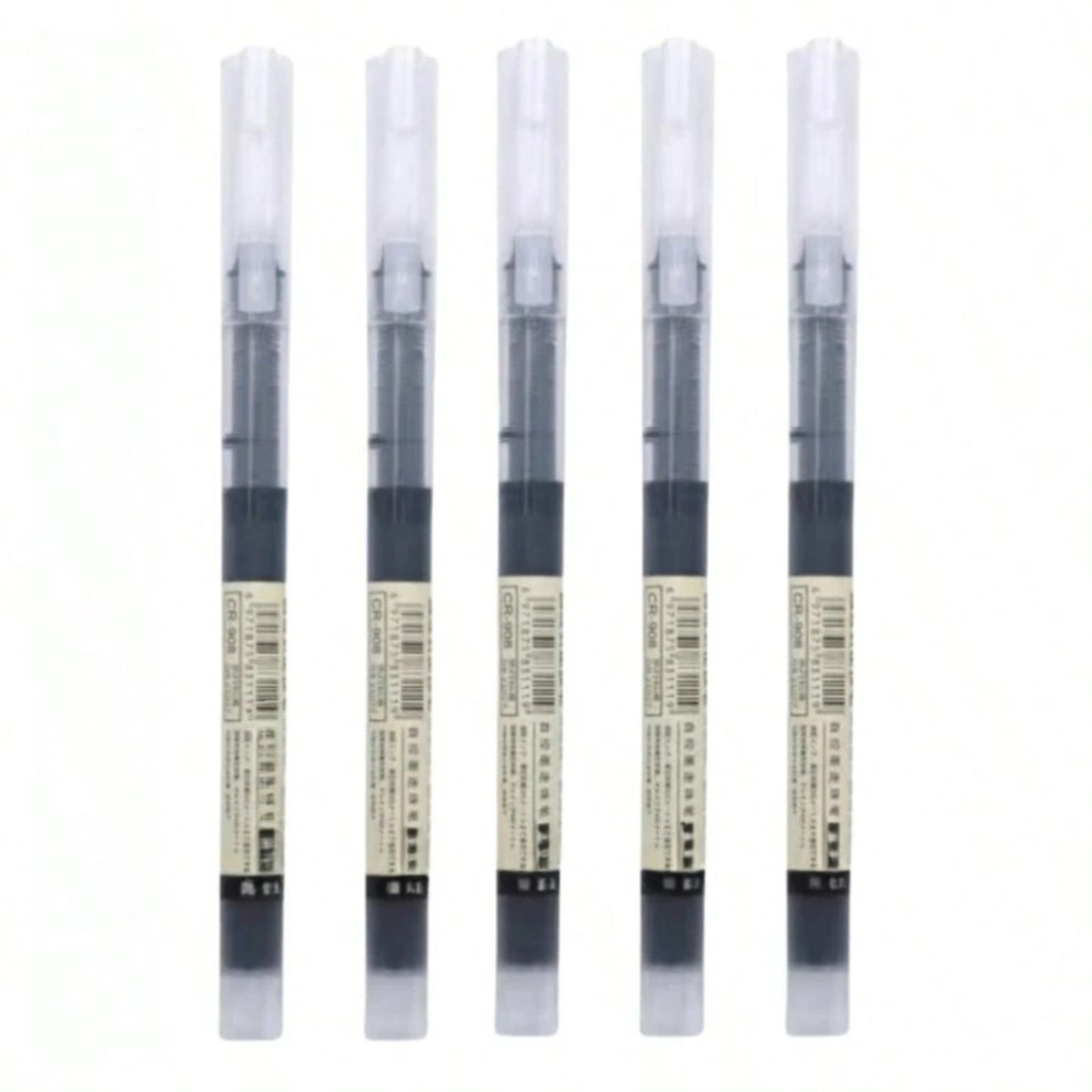 5Pcs/Set Liquid Ink Gel Pens Quick Dry Ink Black/Blue/Red 0.5mm Signature Pen US