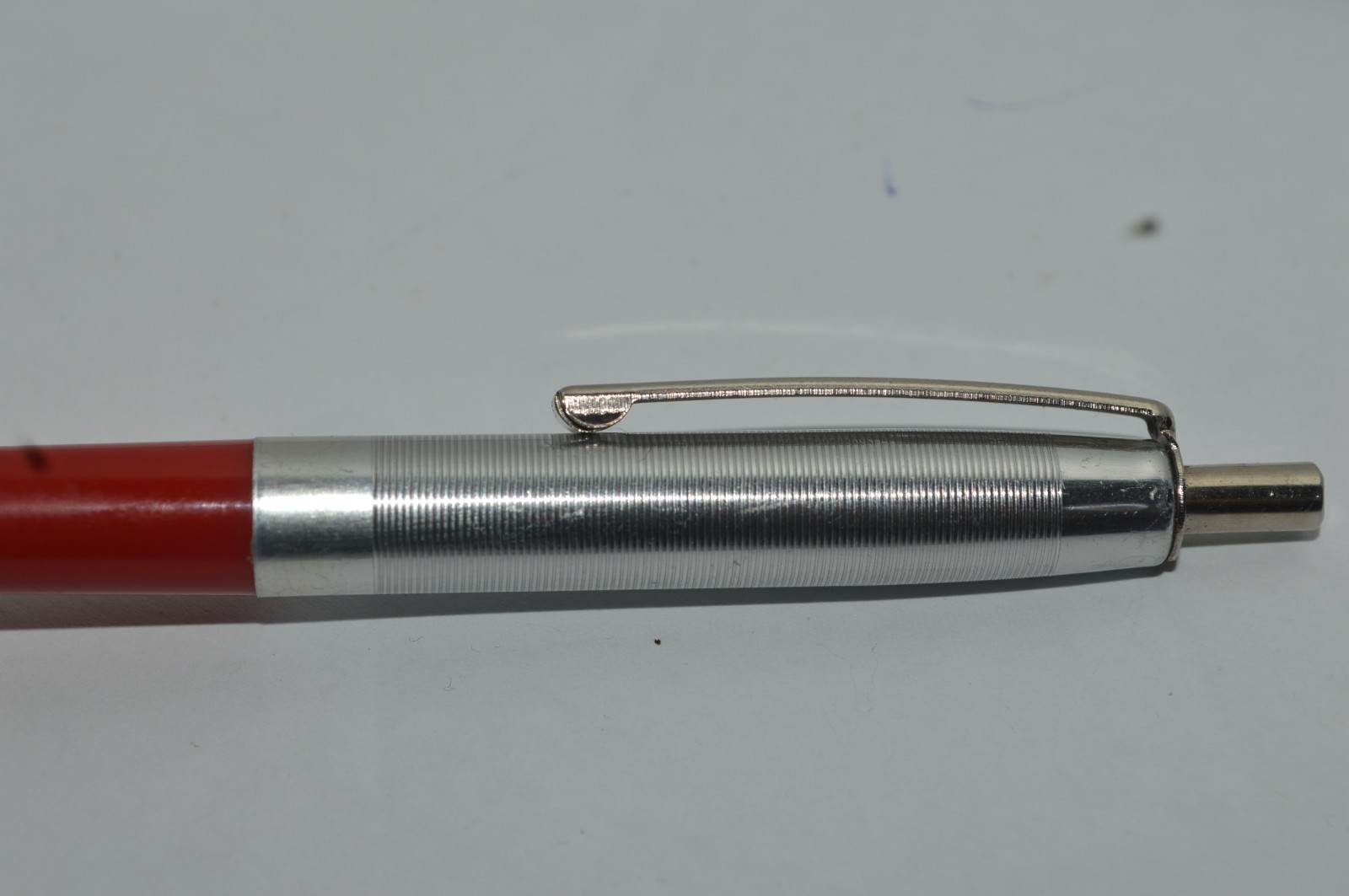 BANKERS Ballpoint Pen Red Plastic Barrel Metal Cap Made In USA Circa 1970s