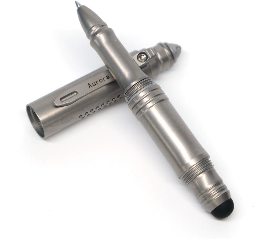 Ketuo Aurora Multi Function Pen Gray Writes Black Streamlined Stores Hex Bits