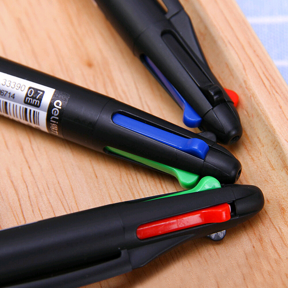 1pc 4 Colors 0.7mm Multicolor Ballpoint Pen Refill Retractable Fine Point Pens