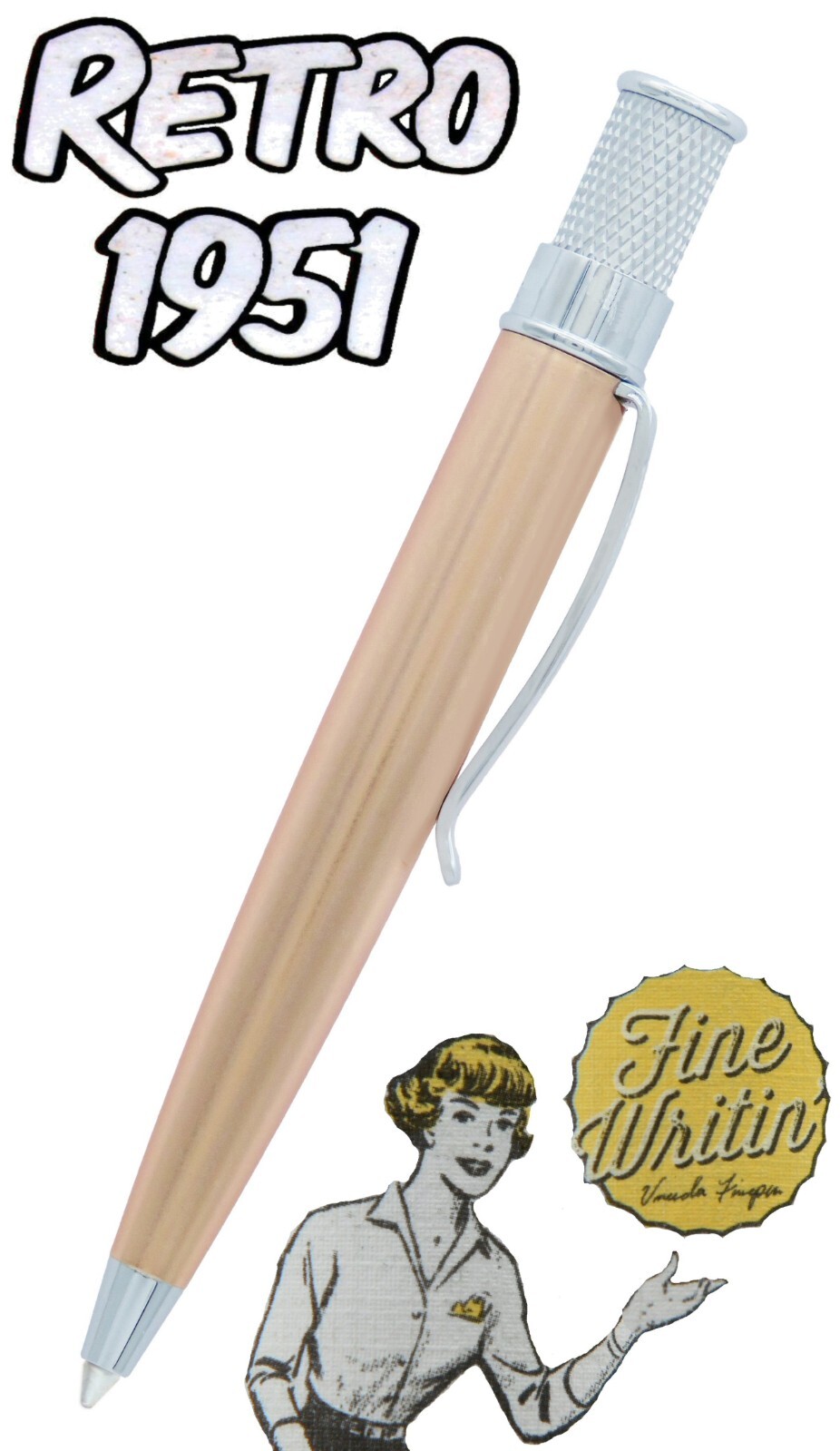 Retro 51 #EBP-2477PK / Copper Elite Series Twist Action Tornado Ballpoint