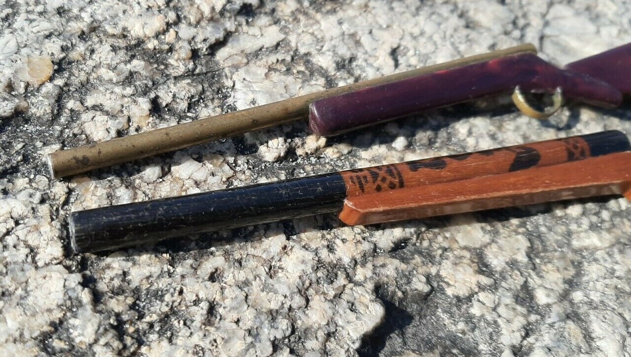 2 ballpoint pens. USSR. One of plastic and metal. one wooden. in the form of a r